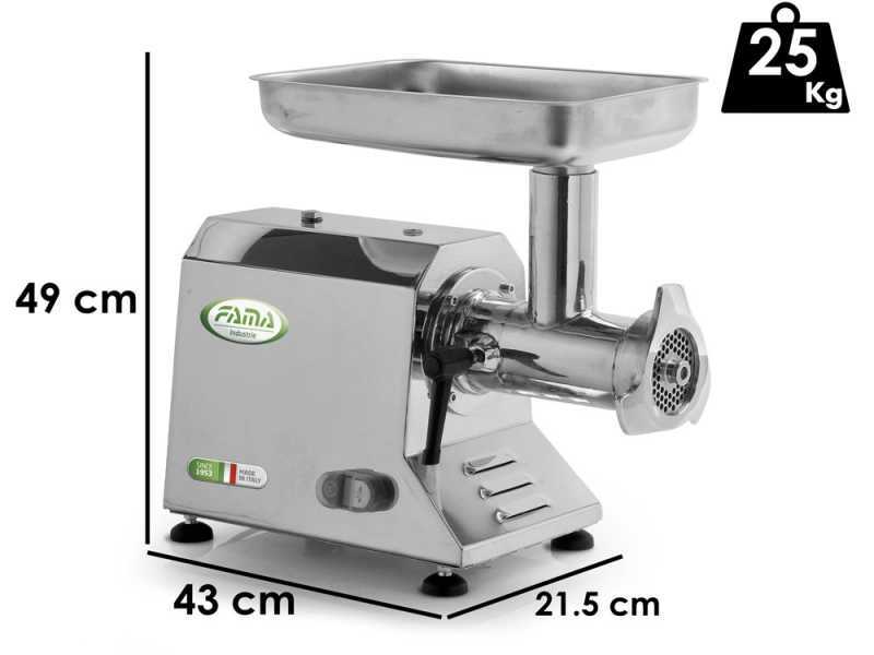 Fama TIK22 UNIKO - Tritacarne elettrico - Corpo e gruppo di macinazione in acciaio Inox - 400V