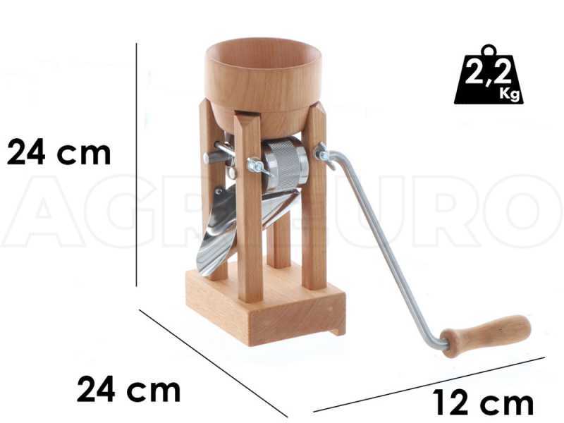 Eschenfelder 1210 faggio 150g - Fioccatrice manuale con rulli in acciaio inox