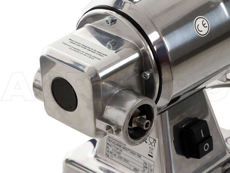 Fama TG8 - Tritacarne elettrico - Grattugia integrata - Gruppo macinazione in acciaio Inox