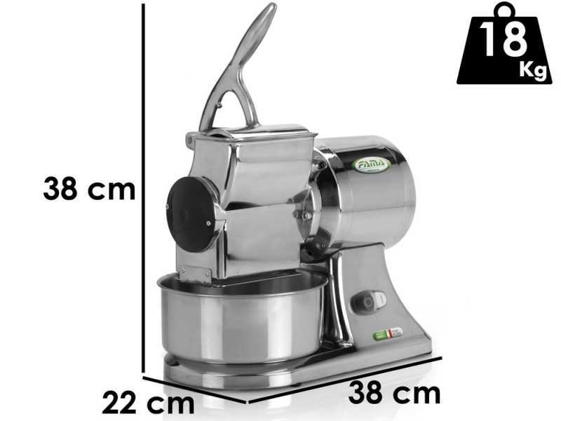 Fama GS - Grattugia elettrica professionale in alluminio lucidato - 750W