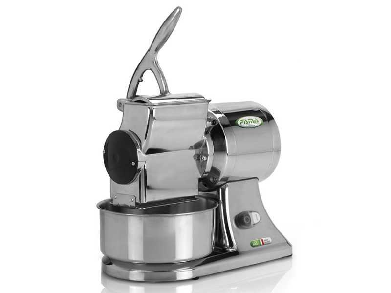 Fama GS - Grattugia elettrica trifase professionale in alluminio lucidato - 750W