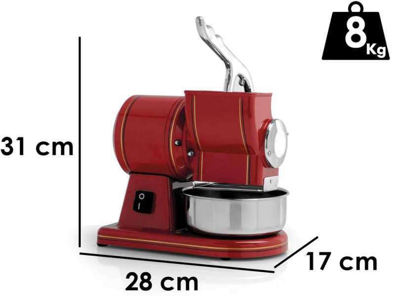 Fama Mignon GM Retr&ograve; - Grattugia elettrica professionale in alluminio verniciato - 380W