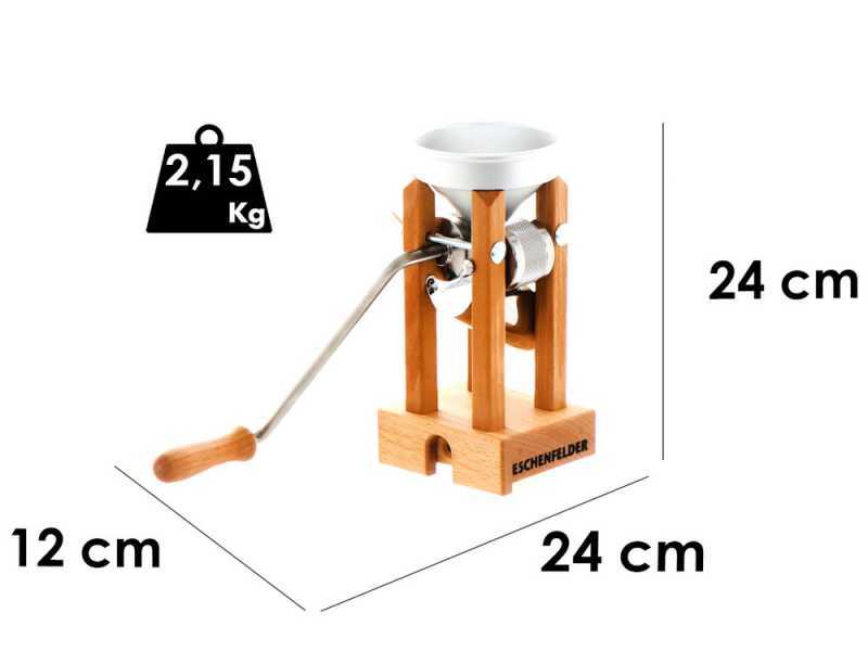 Eschenfelder 1200 alluminio 150g - Fioccatrice manuale con rulli in acciaio inox