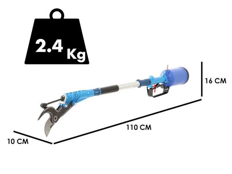 Paterlini Ara 8/D - Forbicione pneumatica da potatura su asta di prolunga - 50 cm