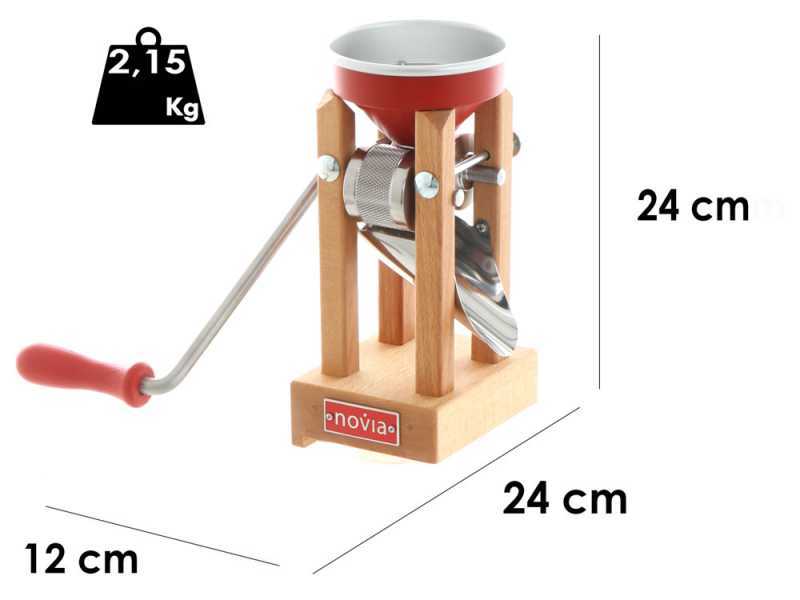 Eschenfelder Novia nr1200 alluminio rosso 150g - Fioccatrice manuale con rulli in acciaio inox