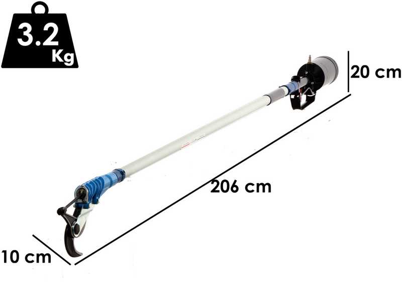 Paterlini Ara 8/U - Forbicione pneumatica da potatura su asta di prolunga - 150 cm