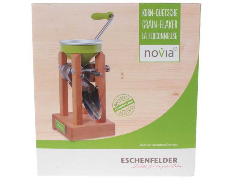 Fioccatrice manuale Eschenfelder Novia ng1200 in alluminio verde con rulli in acciaio inossidabile