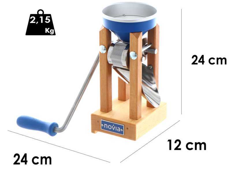 Eschenfelder Novia nb1200 alluminio blu 150g - Fioccatrice manuale con rulli in acciaio inox