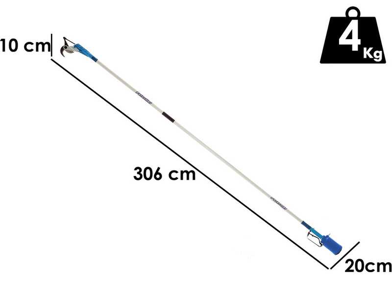 Paterlini Ara 8/U - Forbicione pneumatica da potatura su asta di prolunga - 250 cm