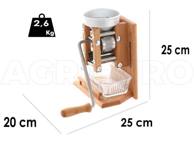 Eschenfelder 1220 alluminio 150g - Fioccatrice manuale da parete con rulli in acciaio inox