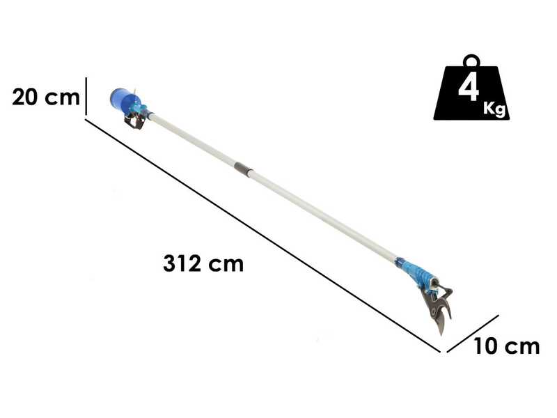 Paterlini Ara 8/D - Forbicione pneumatica da potatura su asta di prolunga - 250 cm