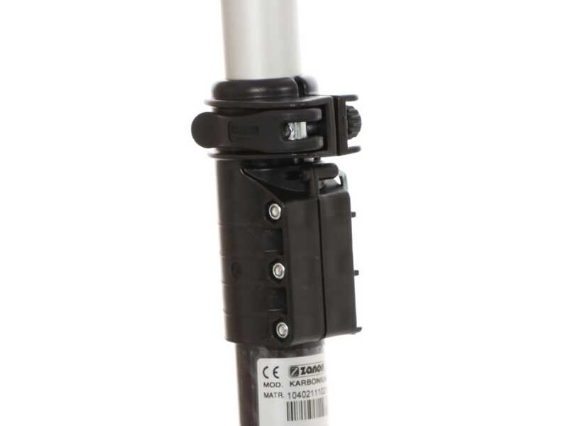 Zanon Karbonium PRO AL 200 - Abbacchiatore elettrico 170/250 cm a batteria a zaino 50.4V 5Ah - Asta telescopica in alluminio