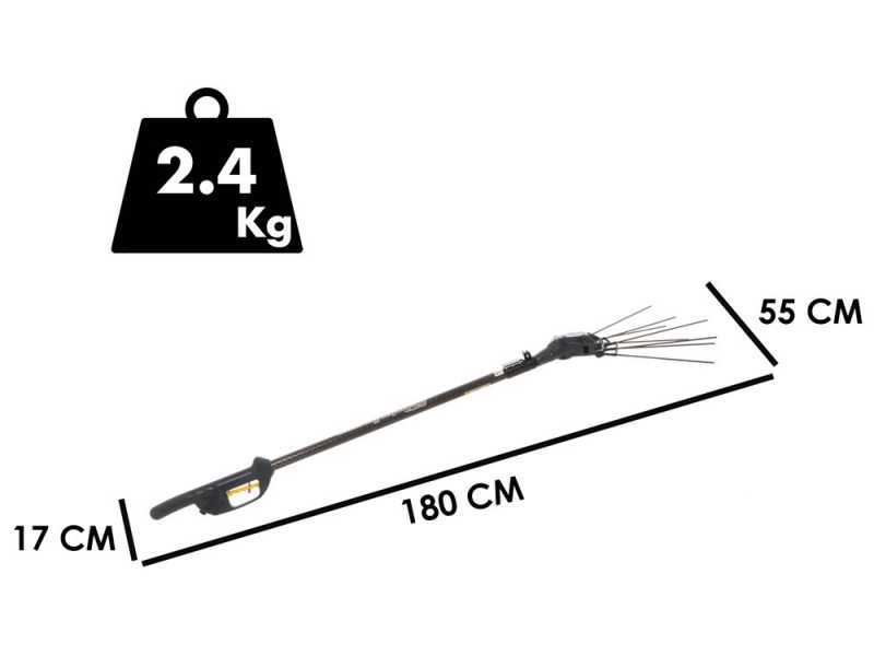Zanon Karbonium PRO AL 200 - Abbacchiatore elettrico a batteria - Asta telescopica