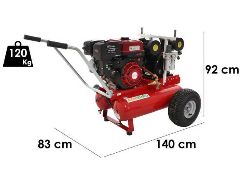 Motocompressore a scoppio Texas 900 con motore Sbaraglia SC420 - 14HP