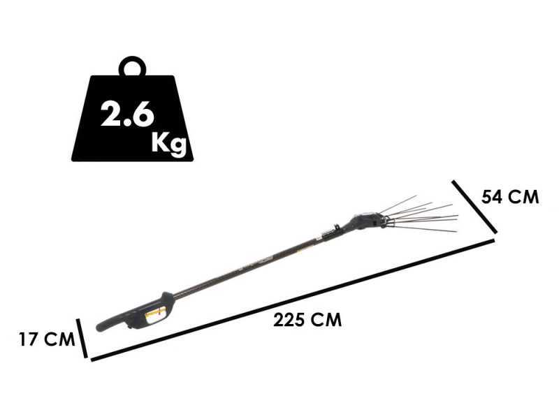 Zanon Karbonium PRO AL 300 - Abbacchiatore elettrico a batteria - Asta telescopica