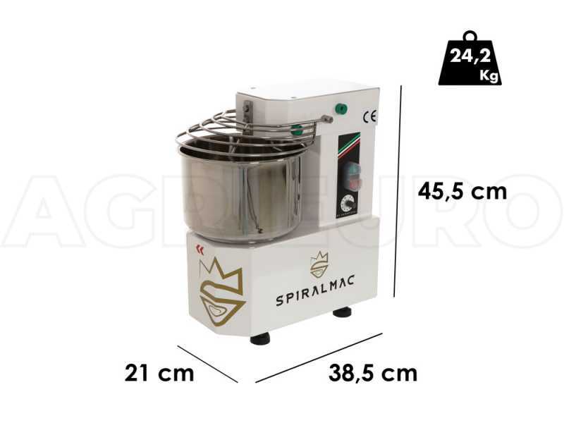 SPIRALMAC SV5VV - Impastatrice a spirale a 10 Velocit&agrave; - Monofase - 5 Kg