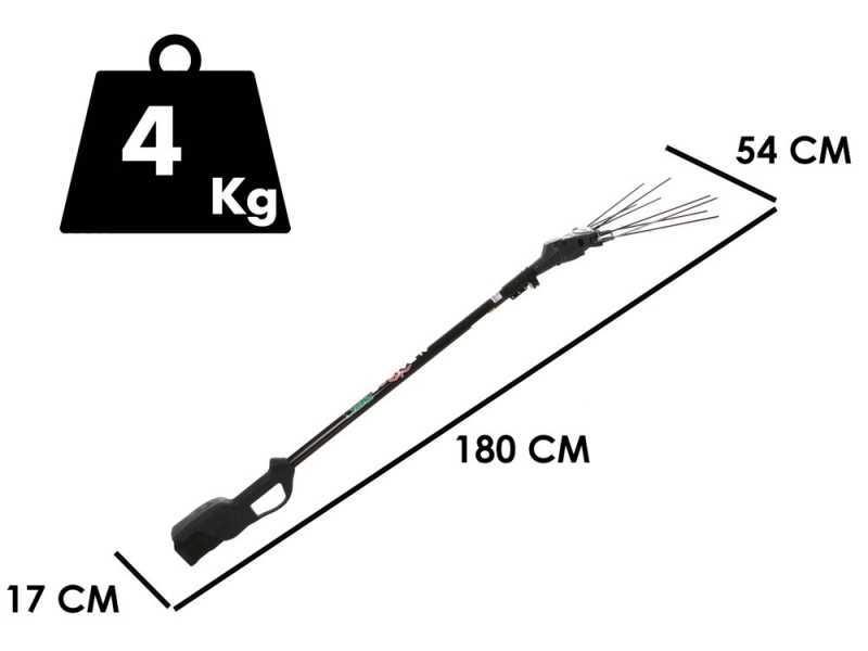 Zanon Albatros PRATIK C/AL 200 - Abbacchiatore con batterie al Litio - 2x (36V-5Ah)