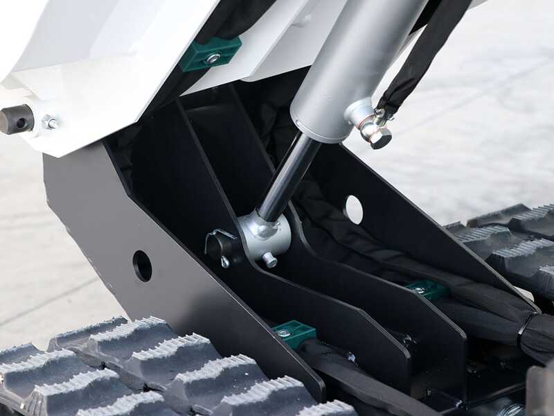 Seven Italy TH500C L70-E - Motocarriola cingolata cassone dumper 500Kg con paletta - Cambio idrostatico