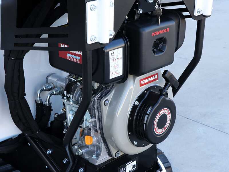 Seven Italy TH500C L70-E - Motocarriola cingolata cassone dumper 500Kg con paletta - Cambio idrostatico