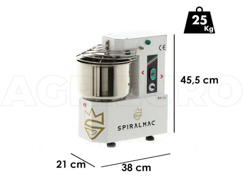 SPIRALMAC SV5HH ROYAL - Impastatrice a spirale ad alta idratazione - 10 Velocit&agrave; - 5 Kg
