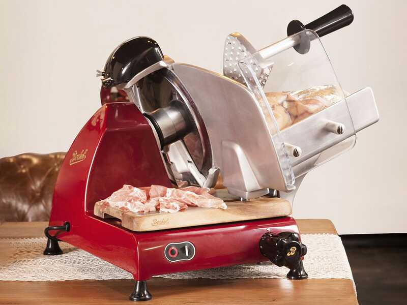 Berkel Red Line 250 Rossa - Affettatrice con lama in acciaio cromato da 250 mm - CE professionale