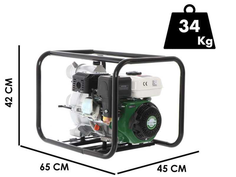 Greenbay GB-TWP 80 - Motopompa a scoppio acque sporche - Raccordi 80 mm