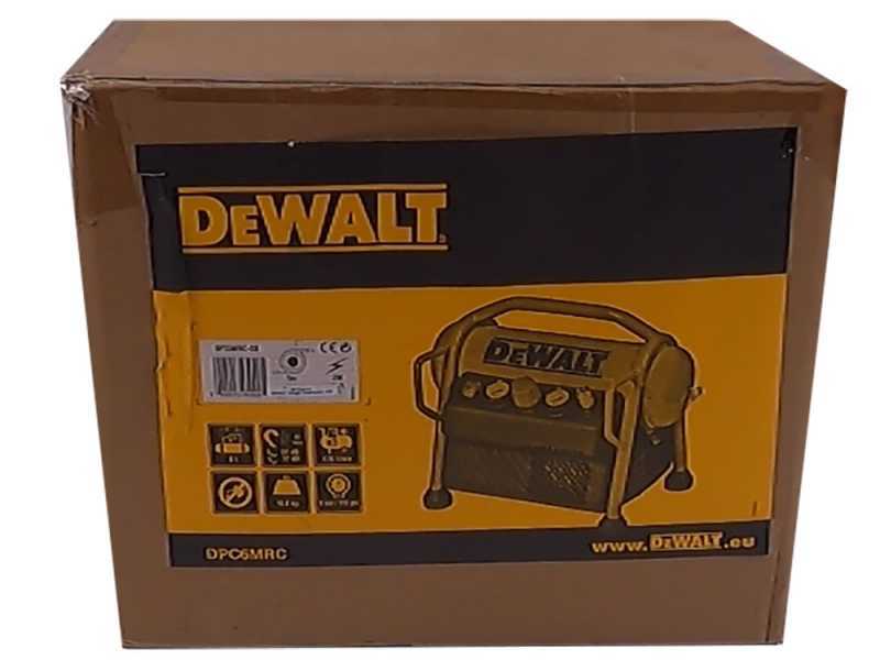 DeWalt DPC6MRC-QS - Compressore aria elettrico portatile monofase, oil-less - Motore 1.5 HP - 6 lt