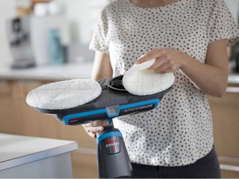 Bissell SpinWave Cordless - Lavapavimenti per superfici dure - 18V