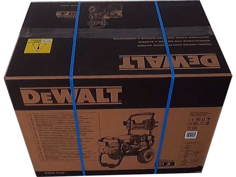 DeWalt DXPW 008E - Idropulitrice professionale a scoppio - 190 bar - 600 l/h - motore Honda GX 160 4 Tempi