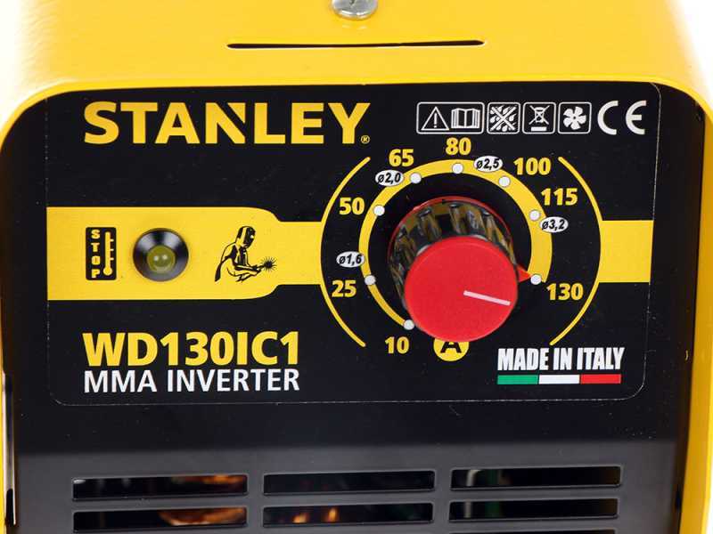 Stanley WD130IC1 - Saldatrice Inverter (MMA) + Kit, corrente continua (DC)