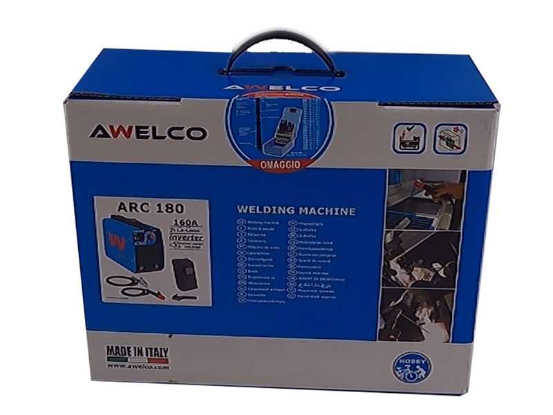 Awelco ARC 180 - Saldatrice Inverter (MMA) + Kit, corrente continua (DC)
