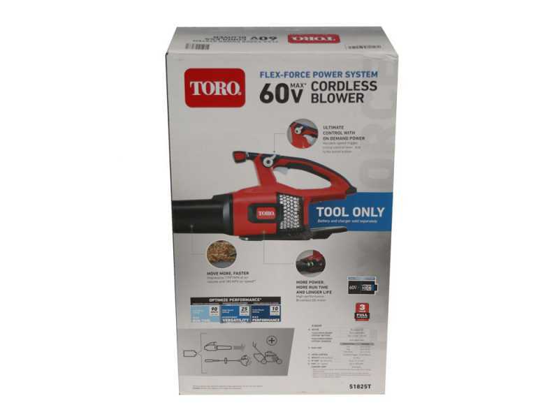 Toro brushless TO-51825T - Soffiatore a batteria 60V 6Ah