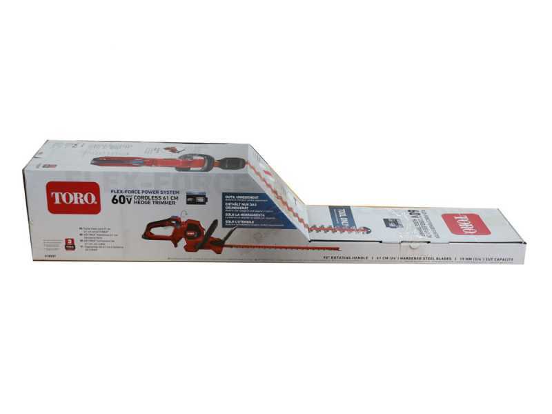 TORO brushless TO-51855T - Tagliasiepi a batteria 60V/2.5 Ah - Lama da 61cm