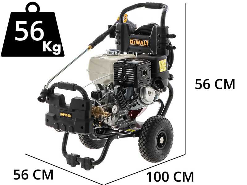 DeWalt DXPW 011E - Idropulitrice a scoppio professionale - 250 bar max - 900 l/h - motore Honda GX 390