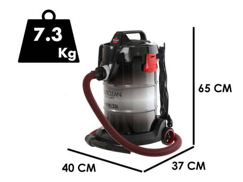 Bissell Wet&amp;Dry Drum - Bidone aspiratutto 2 in 1 - 23L - 1500W - con funzione soffiatore