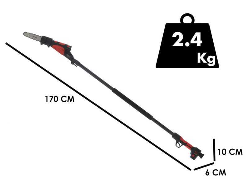 Blue Bird PCS 22-06 - Potatore a batteria su asta telescopica - 10.8V - 2.5Ah