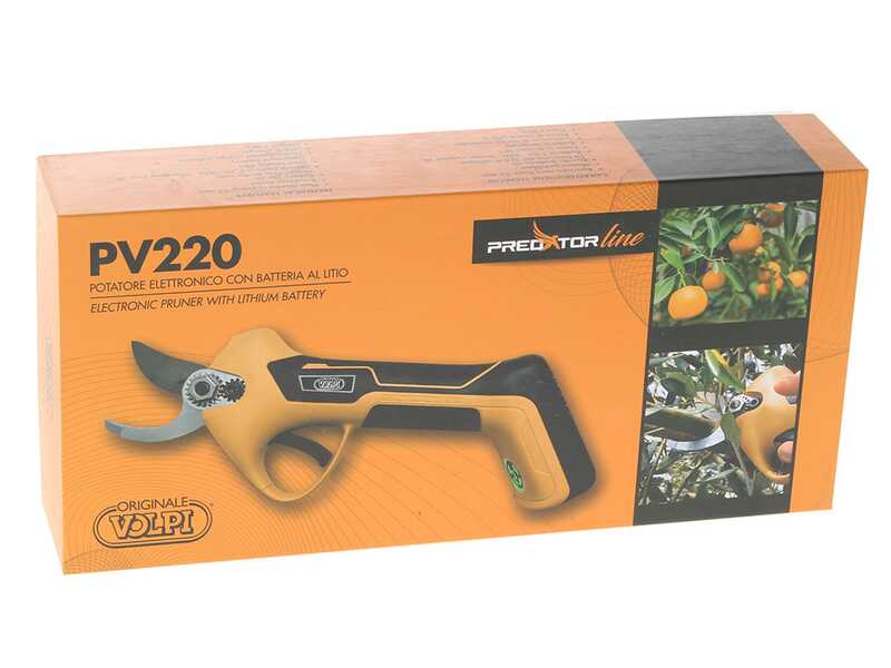 Volpi Predator PV220 - Forbice elettrica da potatura - 7.2V 4Ah - Diametro di taglio 22mm