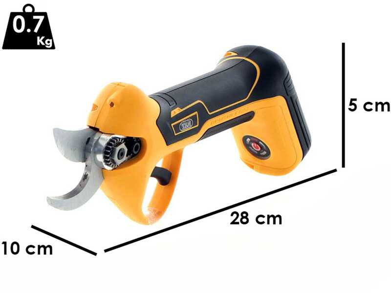 Volpi Predator PV220 - Forbice elettrica da potatura - 7.2V 4Ah - Diametro di taglio 22mm