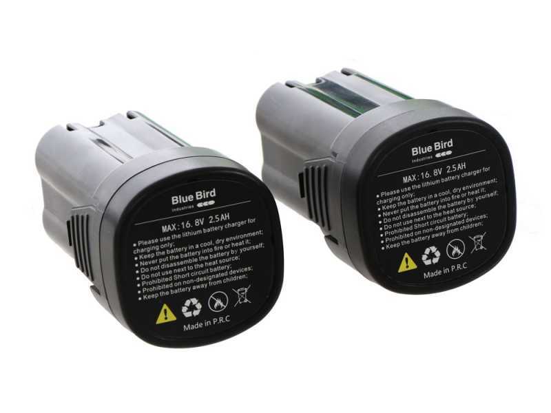 Blue Bird CS 22-06 - Potatore manuale elettrico a batteria - 2 Batterie da 16.8V - 2.5Ah
