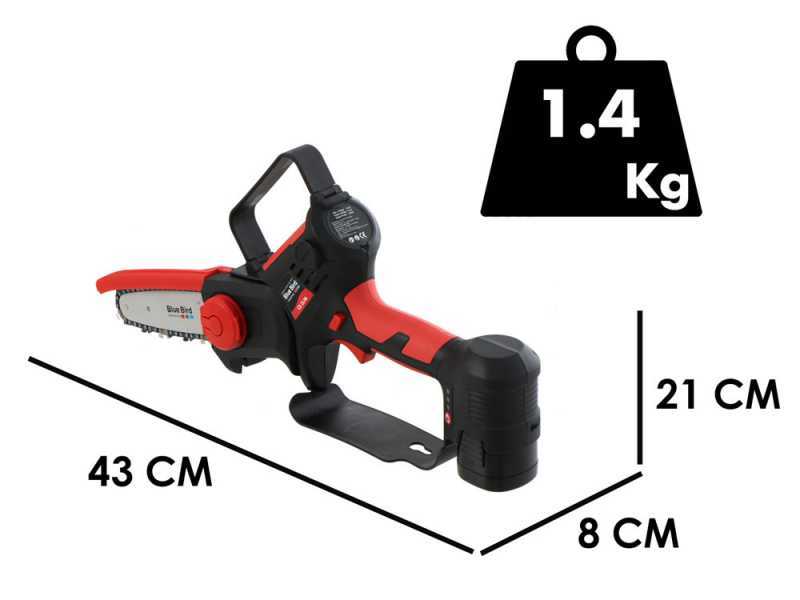 Blue Bird CS 22-06 - Potatore manuale elettrico a batteria - 2 Batterie da 16.8V - 2.5Ah