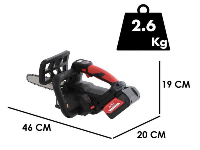 Blue Bird THCS 22-07 - Elettrosega a batteria 2 x 21V 5Ah - Lama da 20cm