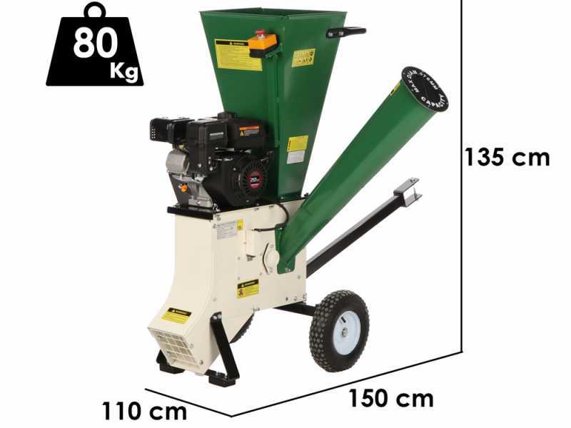 GreenBay GB-WDC 75 L - Biotrituratore a scoppio - Motore a benzina Loncin