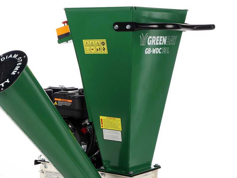 GreenBay GB-WDC 75 L - Biotrituratore a scoppio - Motore a benzina Loncin