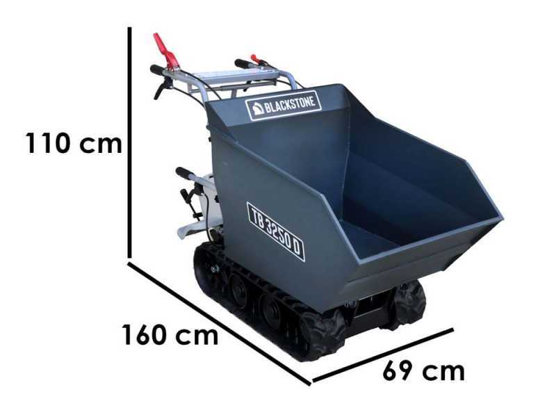 BlackStone TB 3250 D - Motocarriola cingolata cassone dumper 320Kg