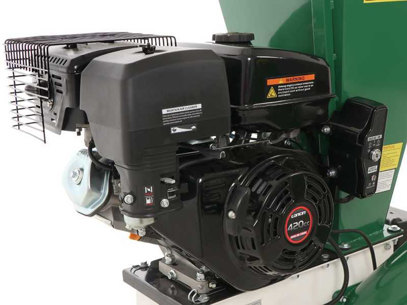 GreenBay GB-WDC 90 LE - Biotrituratore a scoppio - Motore a benzina Loncin 15 HP