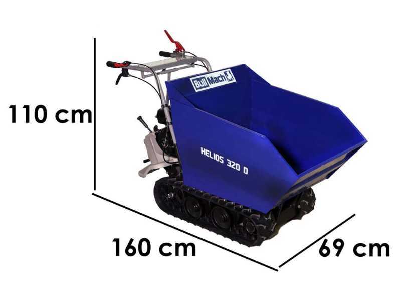 BullMach HELIOS 320 D - Motocarriola cingolata cassone dumper 320Kg