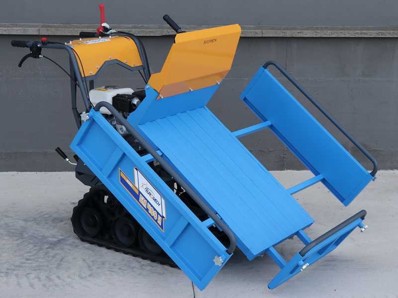 EuroMech EM400H-Agri - Motocarriola cingolata cassone estensibile 400Kg
