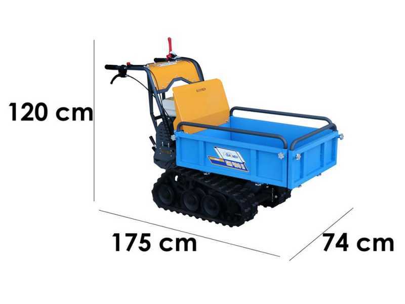 EuroMech EM400H-Agri - Motocarriola cingolata cassone estensibile 400Kg