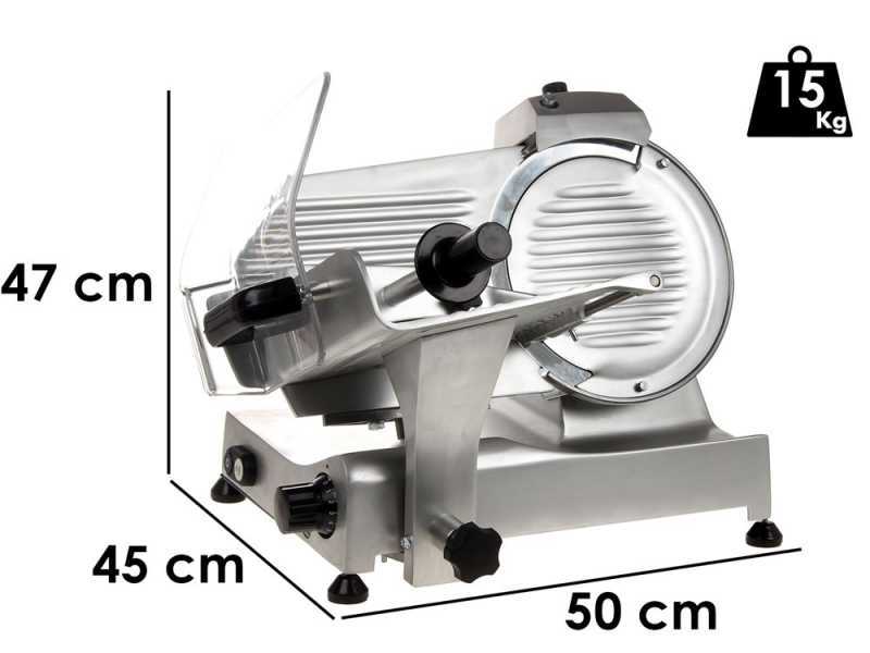 FAC F250E - Affettatrice - CE Professionale - in alluminio anodizzato