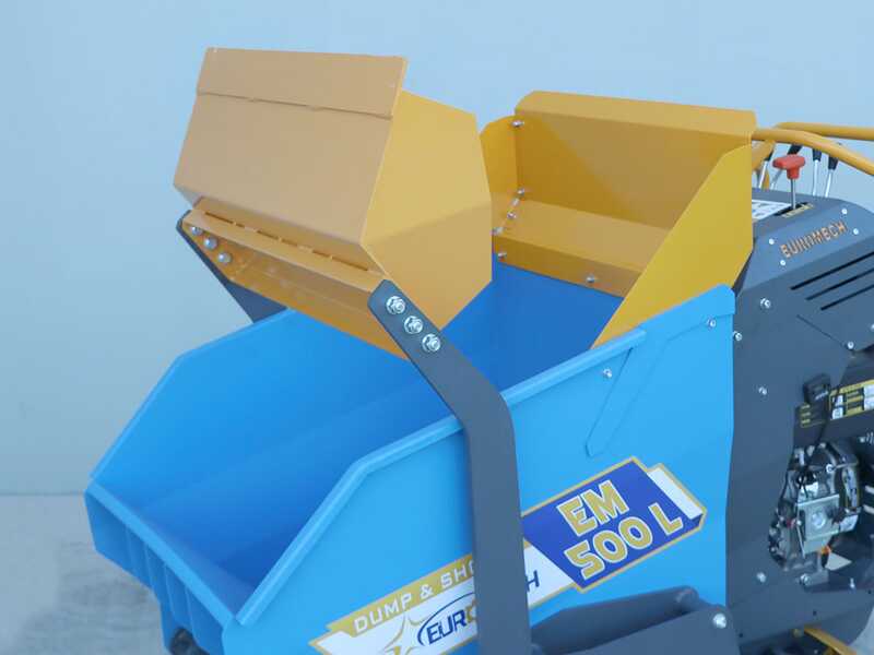 EuroMech EM500L-Dump &amp; Shovel - Motocarriola dumper idraulico 500Kg con paletta - Cambio idrostatico